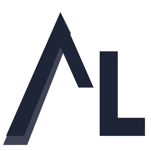 AltoLumo mark, black, for print or single-color use
